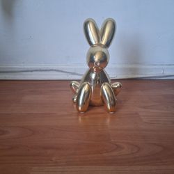 Golden ballon bunny piggy bank