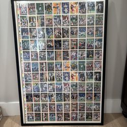 1996 Fleer NFL Uncut Sheet (Framed) **SEND AN OFFER** 