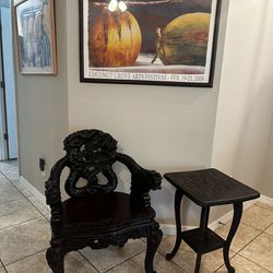 Japanese Chair and End Table