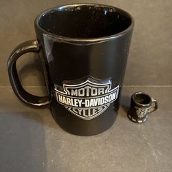 Harley Davidson Mug And Miniture Collectors Mug