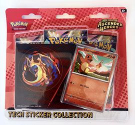 Pokemon Ascended Heroes Charmander Tech Sticker Collection