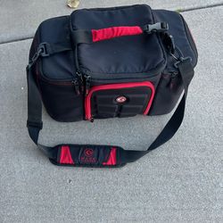 6 Six Pack Fitness Originator 300 Elite Meal Management Bag Black Red