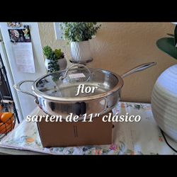 SARTEN DE 11"DE CLÁSICO DE ACERO INOXIDABLE PRINCESS HOUSE 🌷⚘️