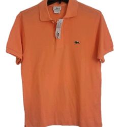 NWT Lacoste Men’s Peach Short Sleeve Men's Size 3 Small Polo Shirt Authentic