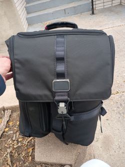 Tumi Black Alpha Bravo Nylon Messenger Bag