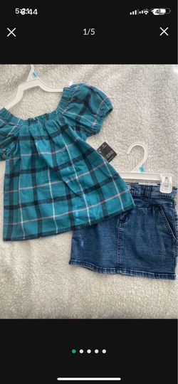 Toddler Girl Jean Skirt Outfit