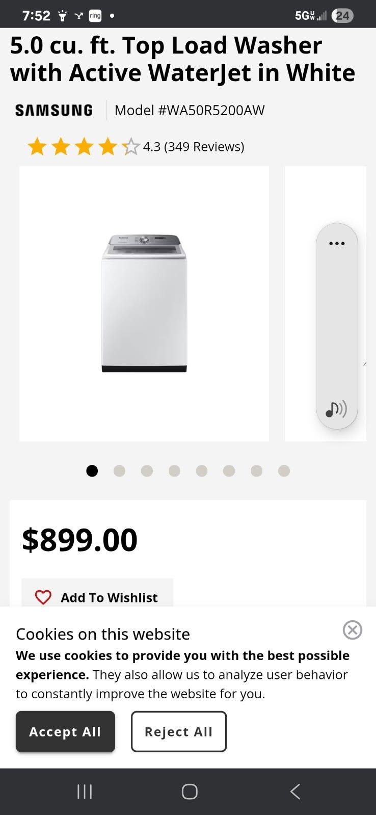 Samsung Digital Washing Machine 