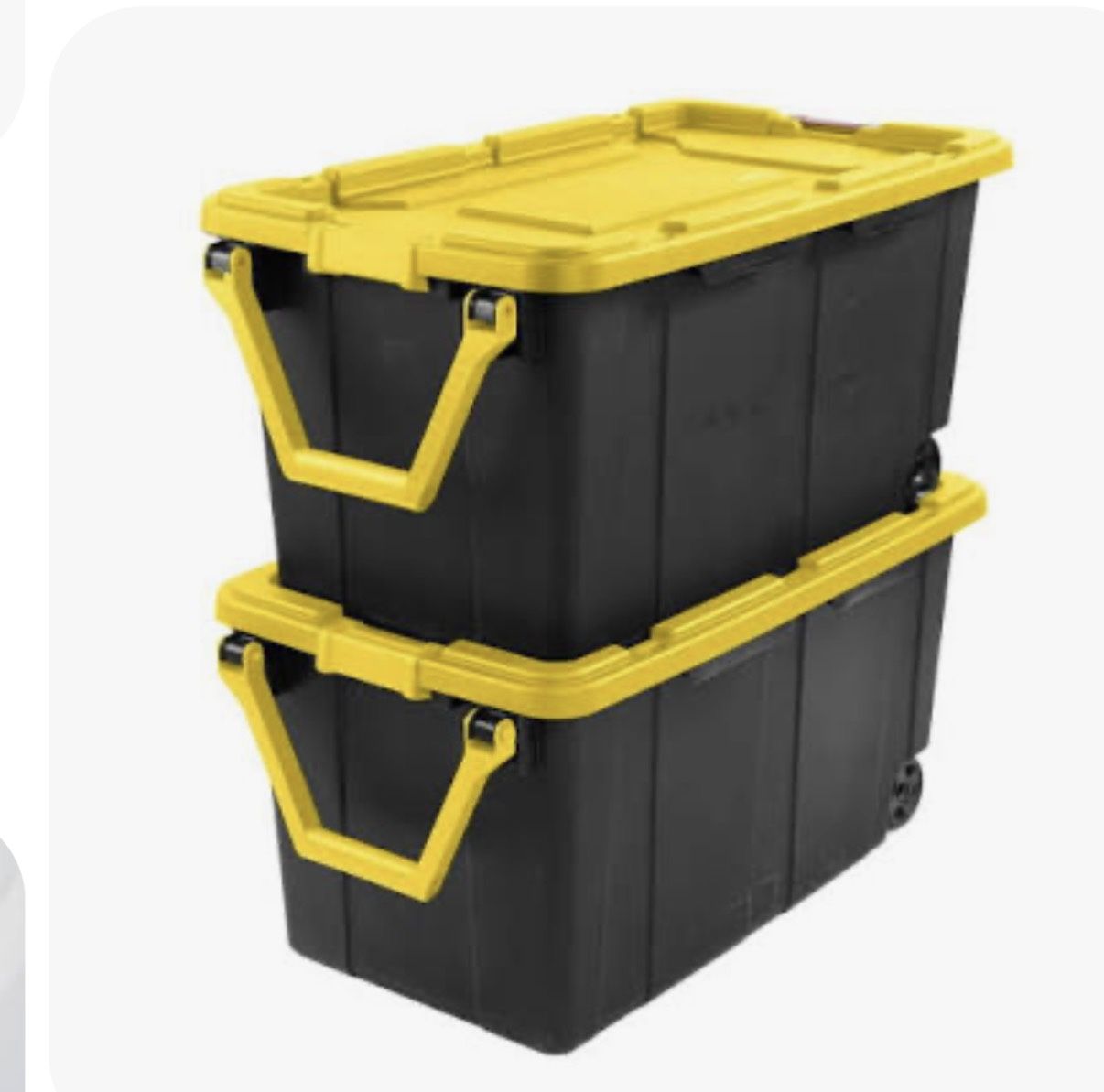 2 Sterilite 40 Gallon Wheeled Rugged Plastic Storage Bins & A 50 Gallon bin