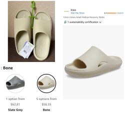 Crocs Unisex Adult Mellow Recovery Slides Bone size M9/W11 .