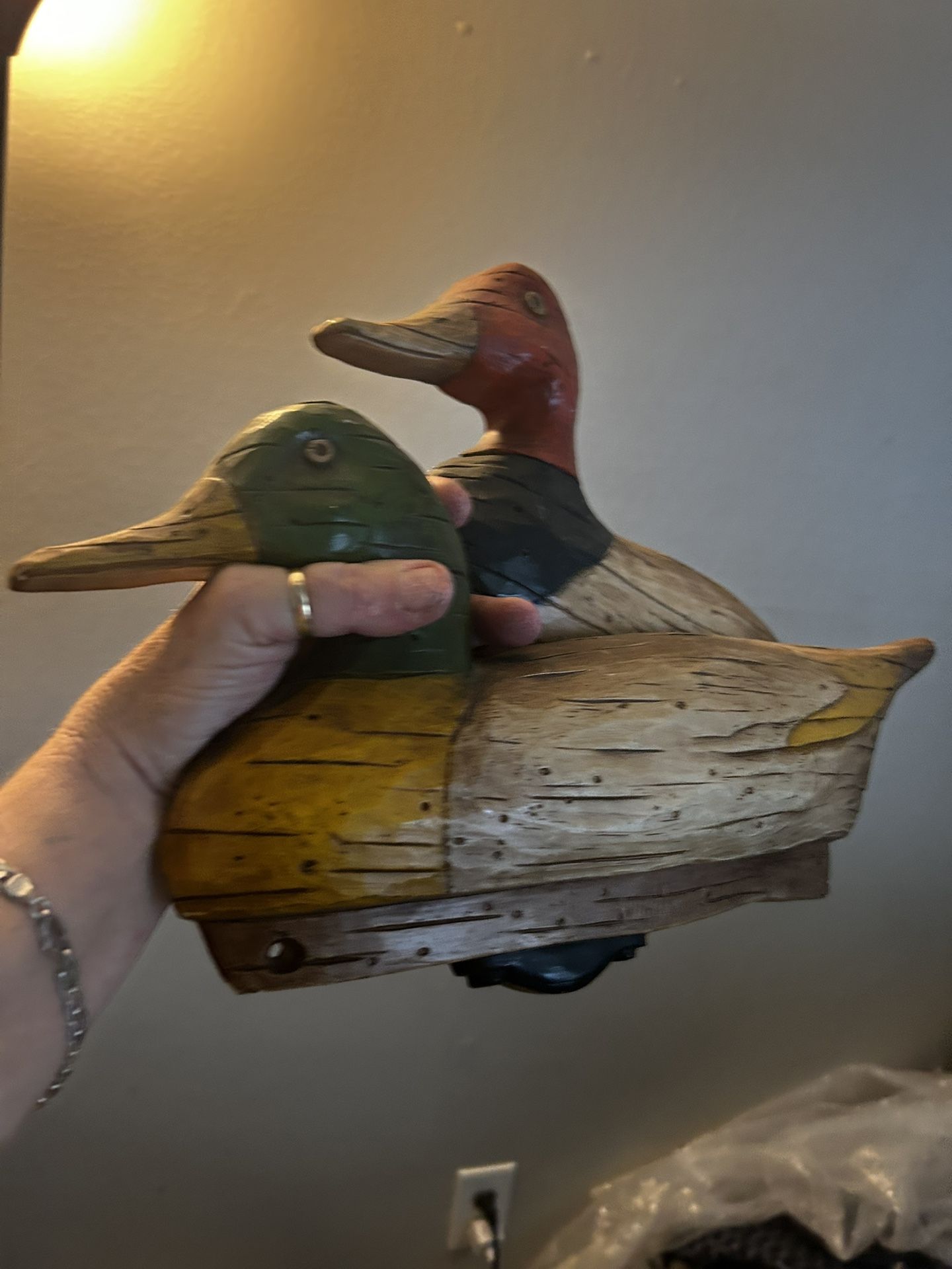 Two Hanging Ducks For Home Decor