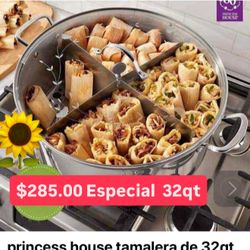Olla Tamalera Vaporera 32qt Para 100 Tamales Birria Menudo Barbacoa Pozole $285.00 Princess House Ventas Finales 