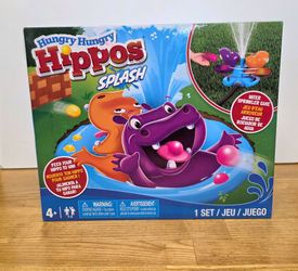 NIB. Hasbro Hungry Hungry Hippos Water Sprinkler Game Outdoor Toy Multicolor