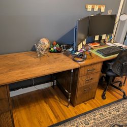 2 Custom Wood Desks