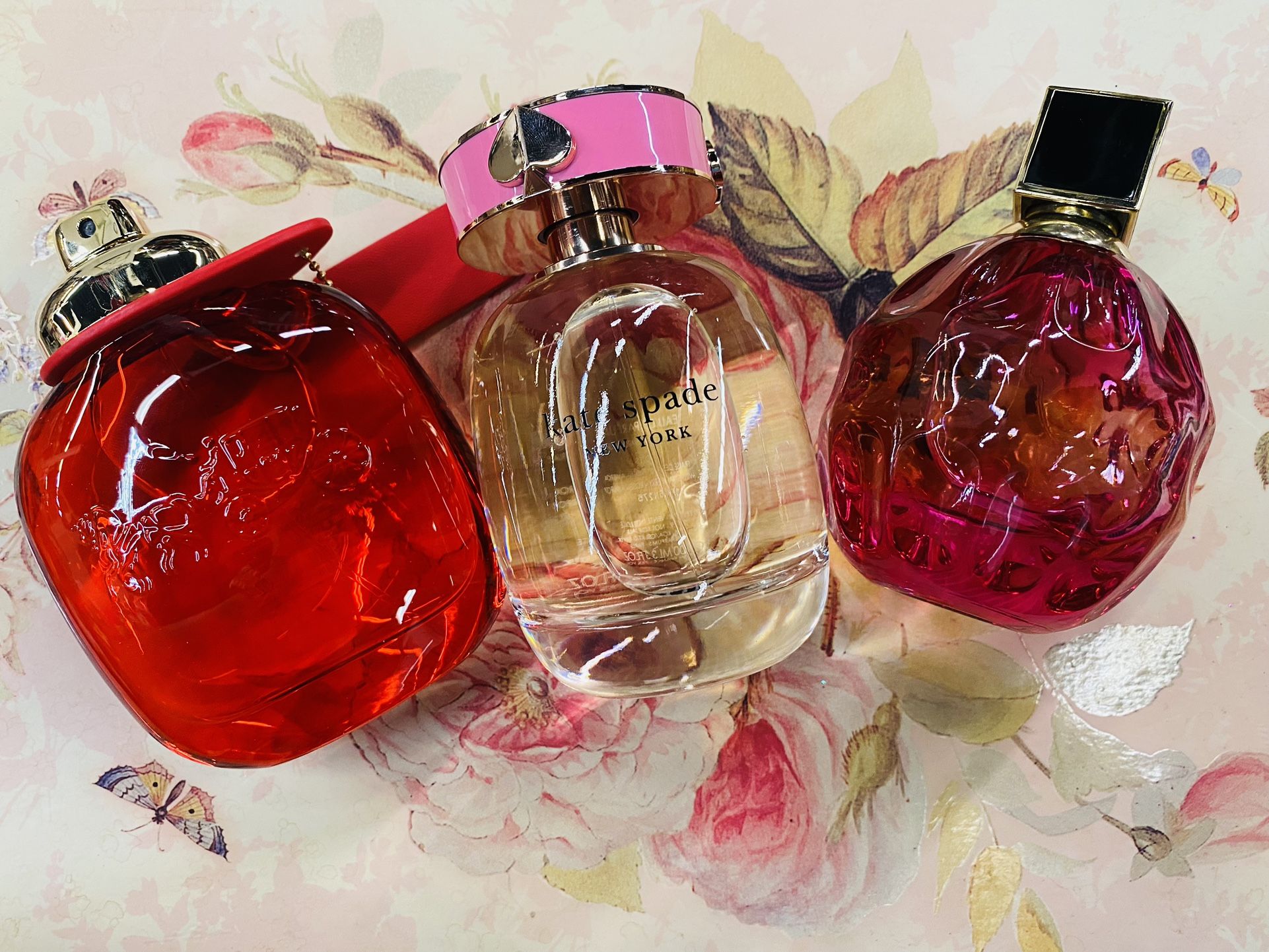 3 NEW Bottles of Women’s Perfume - Rose Themed