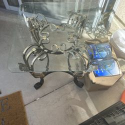 2 Glass End Tables 