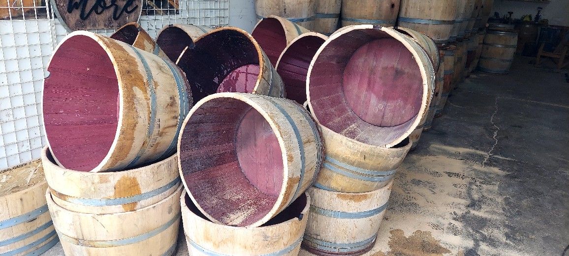 Half Wine Barrel Planters