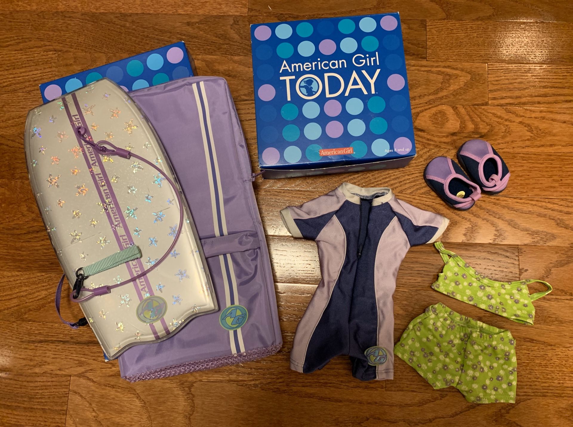 American Girl Doll Boogie Board + Outfit