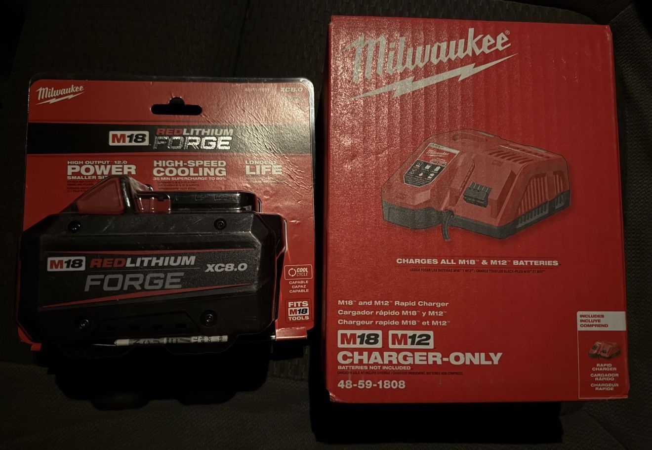 M18 Forged 8.0 Battery With Rapid Charger 