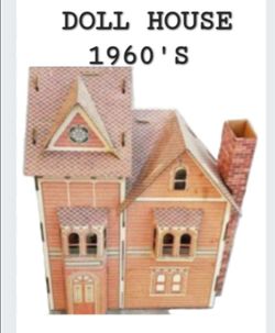 Vintage Rare Cardboard 28"X 22" DOLL HOUSE 1960'S or 1970's Nice!