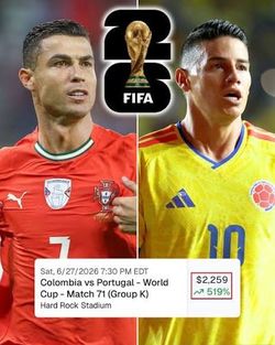 4 tickets Colombia vs Portugal World Cup