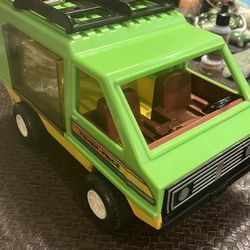 Vintage 1977 Fisher-Price Adventure People Daredevil Sports Van Green Yellow USA