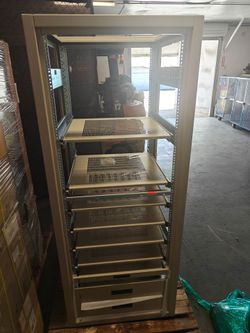 24in Server Rack with Shelves and Drawers