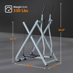 Total Body Fitness Workout Exercise Elliptical Glider Supports 250-330lbs Max Weight,Electronic Meter Elliptical Glider Low-Impact Design for Home Gym