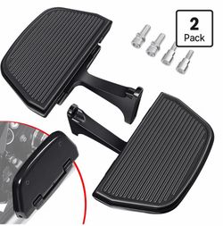 (F-26) Passenger Floorboards Motorcycle Footboards Stainless Steel with Mount Kits Compatible with Harley Davidson Touring Road King Street Glide Road