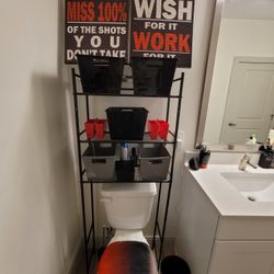 Black Over-the-toilet organizer