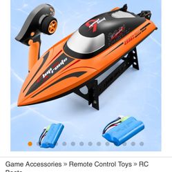 812 2.4Ghz High Speed RC Speedboat Anti Capsizing Children Remote Control Boat Toy, Dual Battery - its the Blue one with 2 batterys 