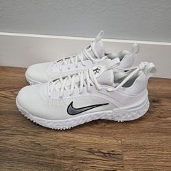 Nike Huarache 9 Elite TF LAX Lacrosse Turf Shoes White FN0310-101 Men’s Size 10