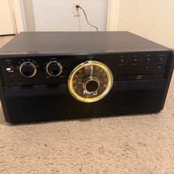 Victrola Empire VTA-370B Wood 6-in-1 Bluetooth Retro 3-speed  Record Player