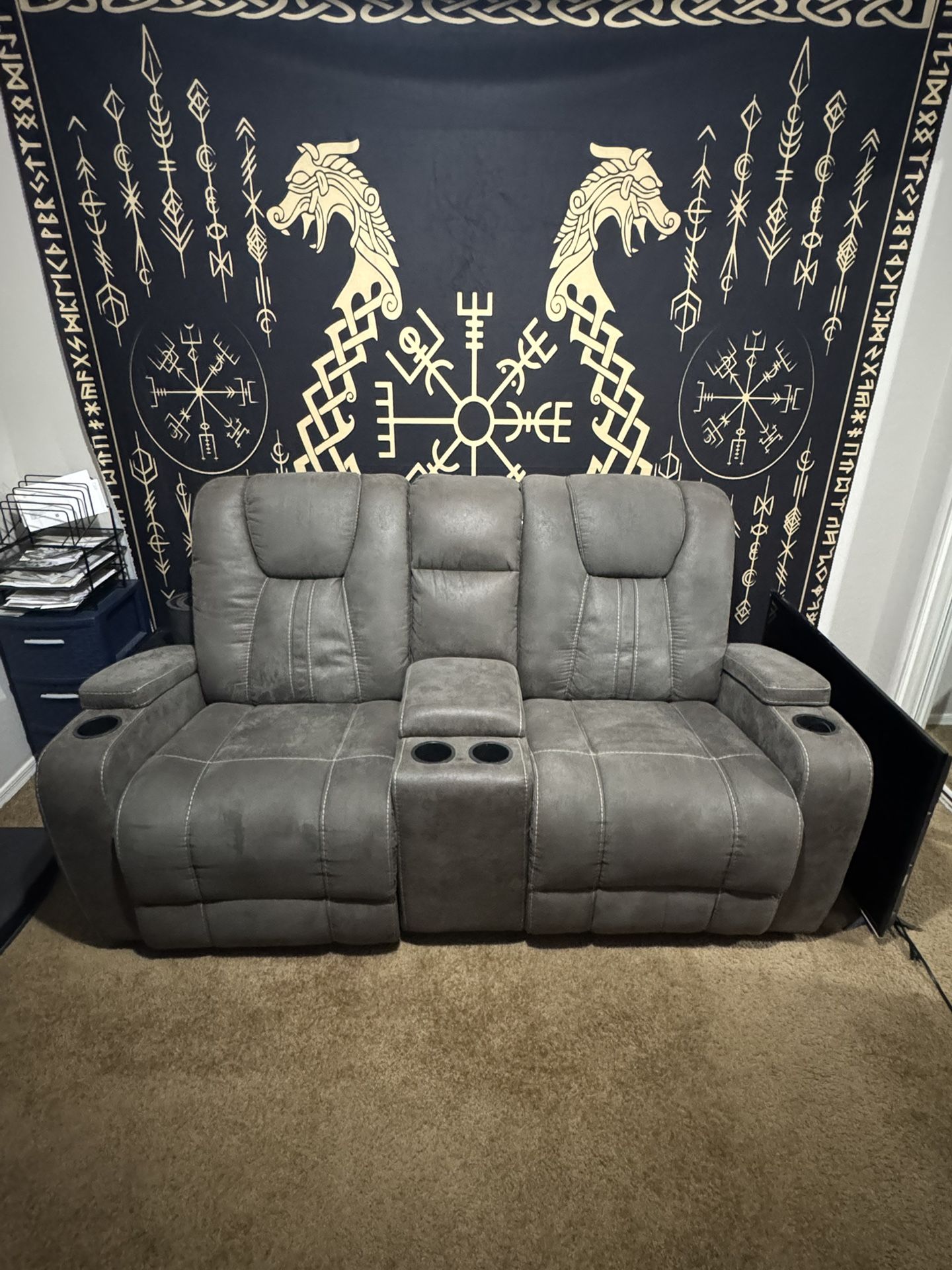 Bobs Manual Rocker Recliner Loveseat