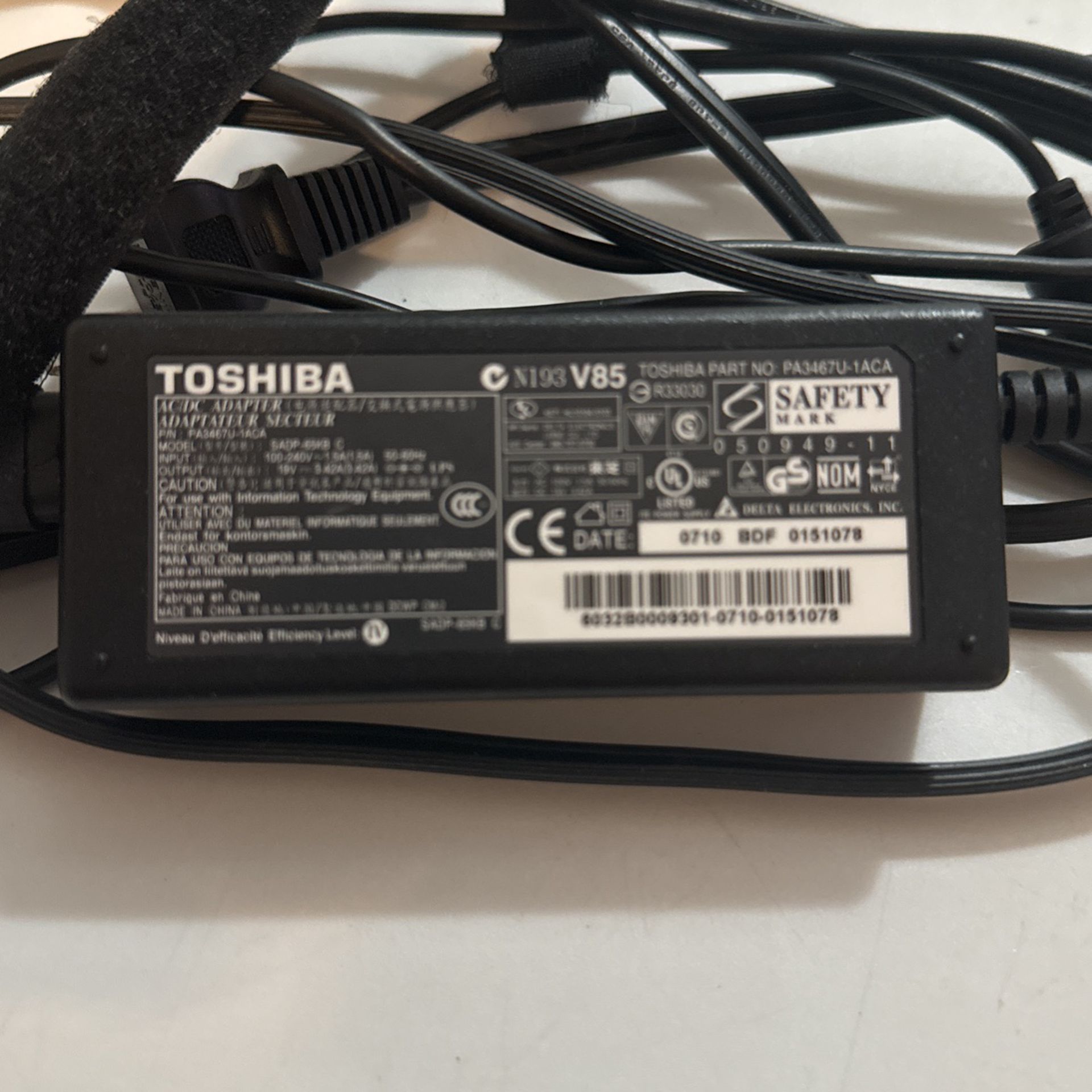 Toshiba Power Cable (N193 V85 Part No: PA3467U-1ACA)
