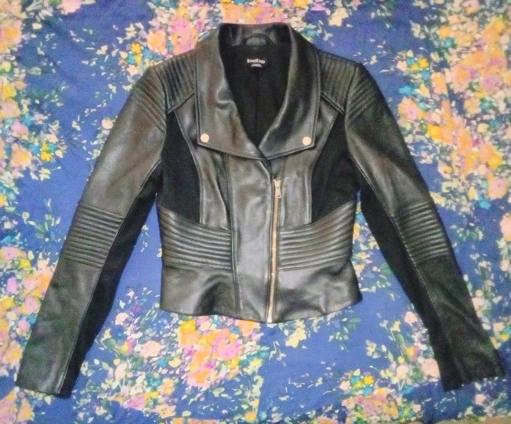 BEBE Genuine Leather Woman's Moto- bike Jacket