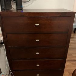 Five Drawer Tall Dresser