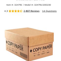 Staples Copy Paper Brand New Box