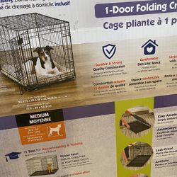 Medium Sized One Door Foldable Dog Crate 