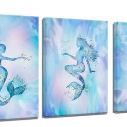 Mermaid Canvas Wall Art Set Of $20