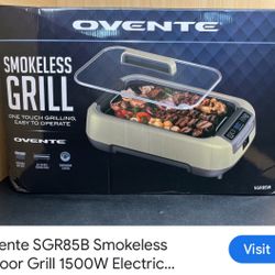 Ovente SGR85B Smokeless Indoor Grill 1500W Electric..