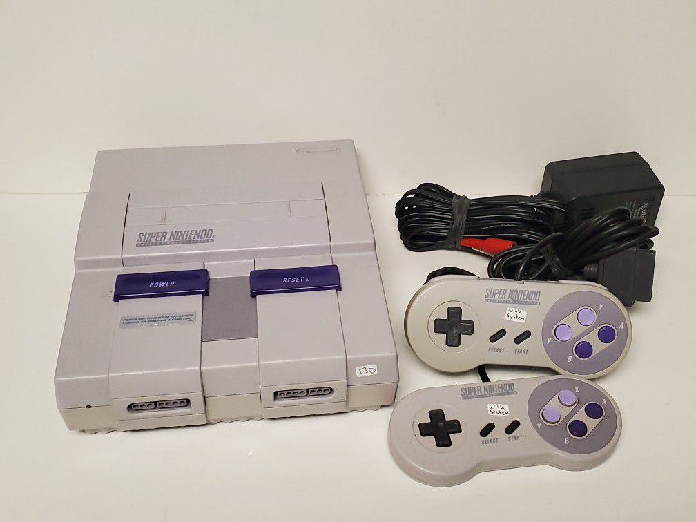 Super Nintendo With 2 Controllers