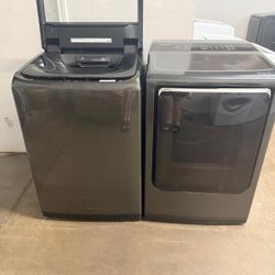SET SAMSUNG SET STEAM WASHER AND ELECTRIC DRYER JUMBO 