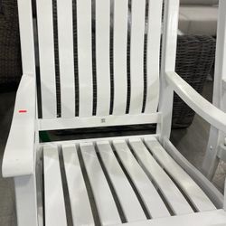 White Rocking Wooden Rocking Chair 