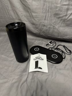 Smart Heated Travel Tumbler and Dual Wireless Charging Station