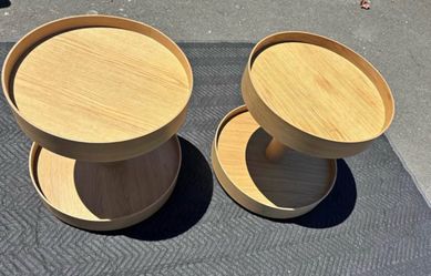 Side tables on casters