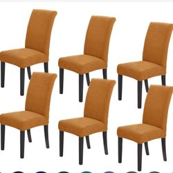 6 Pack Gold Color Chair Covers 