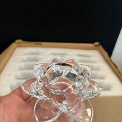 Crystal Lotus Tealight Candle Holders – Decorative Set of 15