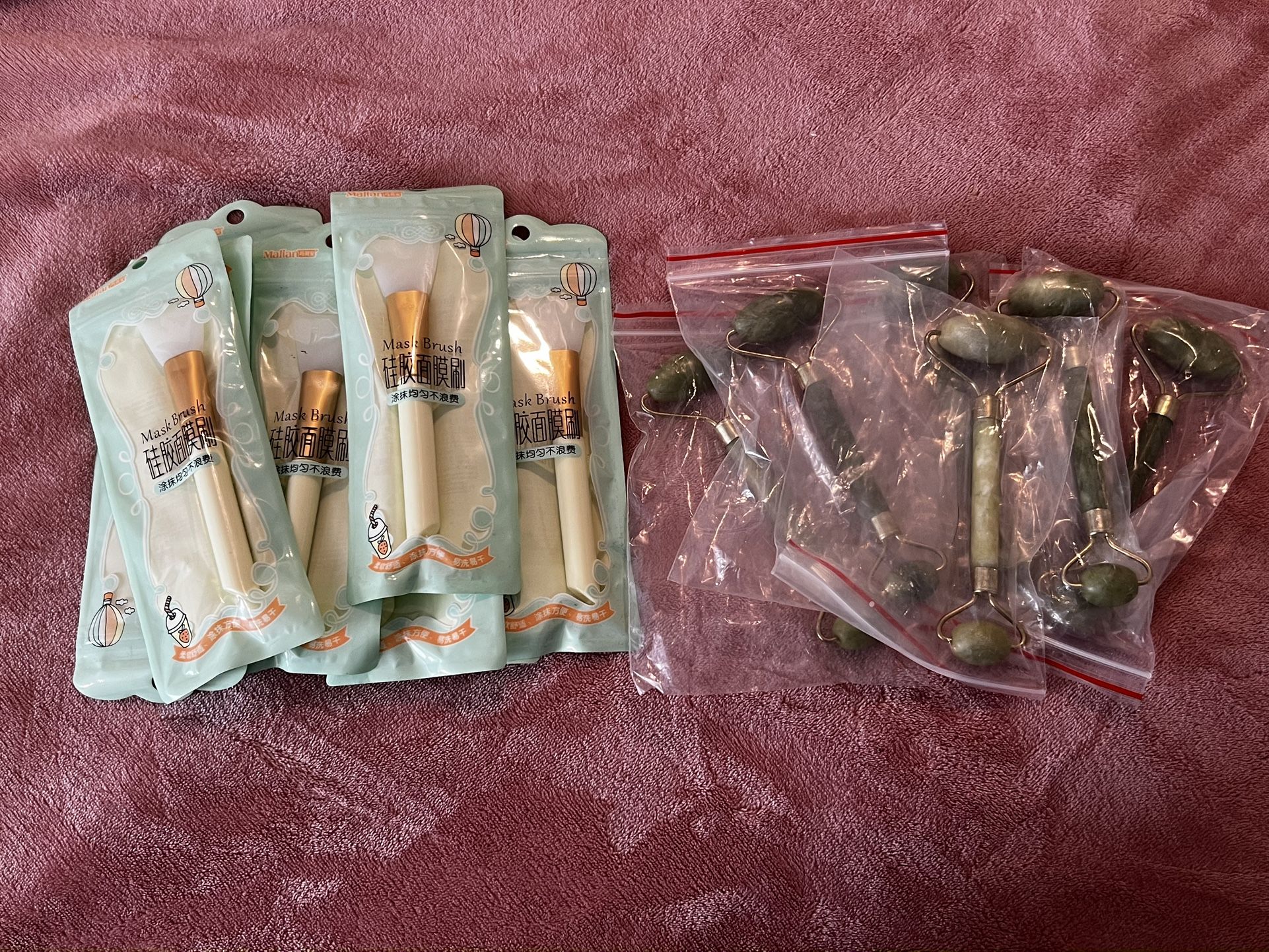 Jade Rollers & Silicone Face Mask Applicators