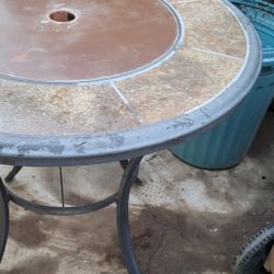 Ceramic Tile Bar Height Table 