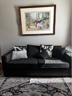 Charcoal grey / black sofa